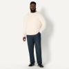 imageAmazon Essentials Mens RelaxedFit Cotton Blend Textured Crewneck Pullover SweaterOatmeal Heather