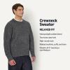 imageAmazon Essentials Mens RelaxedFit Faux Mohair Crewneck Pullover SweaterCharcoal Heather