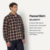 imageAmazon Essentials Mens RelaxedFit LongSleeve Flannel ShirtDark Burgundy Black Check Plaid