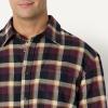 imageAmazon Essentials Mens RelaxedFit LongSleeve Flannel ShirtDark Burgundy Black Check Plaid
