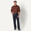 imageAmazon Essentials Mens RelaxedFit LongSleeve Flannel ShirtDark Chestnut Brown Red Simple Plaid