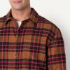 imageAmazon Essentials Mens RelaxedFit LongSleeve Flannel ShirtDark Chestnut Brown Red Simple Plaid