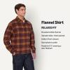 imageAmazon Essentials Mens RelaxedFit LongSleeve Flannel ShirtDark Chestnut Brown Red Simple Plaid