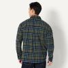 imageAmazon Essentials Mens RelaxedFit LongSleeve Flannel ShirtDark Olive Blue Simple Plaid