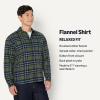 imageAmazon Essentials Mens RelaxedFit LongSleeve Flannel ShirtDark Olive Blue Simple Plaid