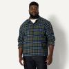 imageAmazon Essentials Mens RelaxedFit LongSleeve Flannel ShirtDark Olive Blue Simple Plaid