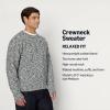 imageAmazon Essentials Mens RelaxedFit MultiColor Heavyweight Crewneck Pullover SweaterBlack Marl