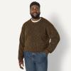 imageAmazon Essentials Mens RelaxedFit MultiColor Heavyweight Crewneck Pullover SweaterDark Brown Marl