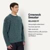 imageAmazon Essentials Mens RelaxedFit MultiColor Heavyweight Crewneck Pullover SweaterDark Teal Green Marl