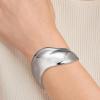 imageAmazon Essentials Silver Cuff Bracelet for Women  Fine Silver Plated Chunky Bangle Bracelet