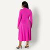 imageAmazon Essentials Womens Fit and Flare LongSleeved Short Maxi DressFuchsia
