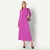 imageAmazon Essentials Womens Fit and Flare LongSleeved Short Maxi DressFuchsia