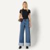 imageAmazon Essentials Womens HighRise Wide Leg Cuffed JeanMedium Blue Vintage