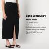 imageAmazon Essentials Womens Low Stretch RegularFit HighRise Long Jean SkirtBlack