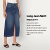 imageAmazon Essentials Womens Low Stretch RegularFit HighRise Long Jean SkirtStone Dark Wash