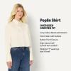 imageAmazon Essentials Womens Modern OversizedFit Cropped Cotton Stretch Poplin ButtonDown ShirtCream