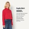 imageAmazon Essentials Womens Modern OversizedFit Cropped Cotton Stretch Poplin ButtonDown ShirtRed