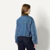imageAmazon Essentials Womens OversizedFit Cropped Denim Jacket with Contrast CollarMedium Blue Vintage