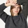 imageAmazon Essentials Womens OversizedFit Faux Mohair Crewneck SweaterCharcoal Heather