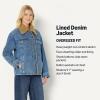 imageAmazon Essentials Womens OversizedFit FauxShearling Lined Denim JacketMedium Blue Vintage