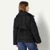 imageAmazon Essentials Womens OversizedFit Square Quilted Puffer Jacket with Adjustable WaistBlack