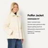 imageAmazon Essentials Womens OversizedFit Square Quilted Puffer Jacket with Adjustable WaistCream