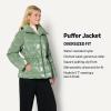 imageAmazon Essentials Womens OversizedFit Square Quilted Puffer Jacket with Adjustable WaistSage Green