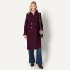 imageAmazon Essentials Womens RegularFit Double Breasted WoolBlend Longline CoatBurgundy