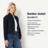 imageAmazon Essentials Womens RelaxedFit Bomber JacketRinse Denim