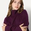imageAmazon Essentials Womens RelaxedFit Cotton Blend Turtleneck Pullover SweaterBurgundy