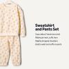 imageAmazon Essentials unisexbaby Sweatshirt ampamp Sweatpant SetIvory Taupe Rabbits