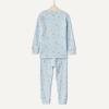 imageAmazon Essentials x Sofia Grainge Unisex Babies SnugFit Cotton Footed PajamasLight Blue Geese