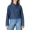 imageAmazon Essentials Demis Pick Womens Modern OversizedFit Cropped Denim ButtonDown ShirtMedium Blue Vintage