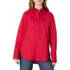 imageAmazon Essentials Demis Pick Womens OversizedFit Cotton Stretch Poplin ButtonDown Dress ShirtRed