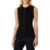 imageAmazon Essentials Demis Pick Womens RegularFit ButtonDown Denim VestBlack
