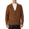imageAmazon Essentials Mens RelaxedFit Cotton Blend CardiganCaramel Heather