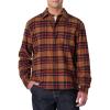 imageAmazon Essentials Mens RelaxedFit LongSleeve Flannel ShirtDark Chestnut Brown Red Simple Plaid