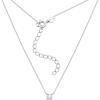 imageAmazon Essentials Necklace for Women 14K Brass Chain with Cubic Zirconia Solitaire PendantRhodium Plated