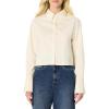 imageAmazon Essentials Womens Modern OversizedFit Cropped Cotton Stretch Poplin ButtonDown ShirtCream