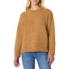 imageAmazon Essentials Womens OversizedFit Faux Mohair Crewneck SweaterCamel Heather
