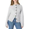 imageAmazon Essentials Womens RegularFit LongSleeve Cardigan with Bell Sleeves and Shaped WaistLight Grey Heather
