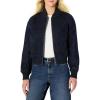 imageAmazon Essentials Womens RelaxedFit Bomber JacketRinse Denim
