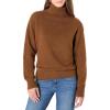 imageAmazon Essentials Womens RelaxedFit Cotton Blend Turtleneck Pullover SweaterCaramel Heather