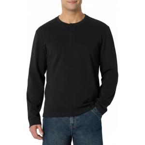 imageAmazon Essentials Demis Pick Mens RelaxedFit Long Sleeve HenleyBlack