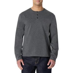 imageAmazon Essentials Demis Pick Mens RelaxedFit Long Sleeve HenleyCharcoal Heather
