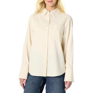 imageAmazon Essentials Demis Pick Womens OversizedFit Denim ButtonDown ShirtEcru
