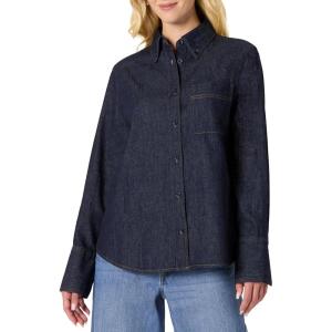 imageAmazon Essentials Demis Pick Womens OversizedFit Denim ButtonDown ShirtRinse