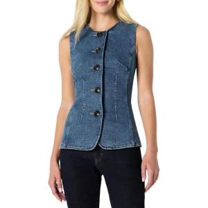 imageAmazon Essentials Demis Pick Womens RegularFit ButtonDown Denim VestMedium Blue Vintage