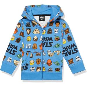 imageAmazon Essentials Disney  Marvel  Star Wars Boys and Toddlers Fleece ZipUp Hoodie Sweatshirts Previously Spotted ZebraStar Wars Hello Friend