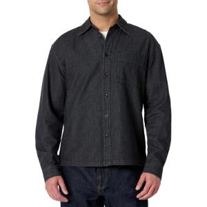 imageAmazon Essentials Mens Modern OversizedFit Denim ButtonDown ShirtBlack